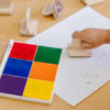 Picture of Melissa & Doug Rainbow Stamp Pad For Rubber Stamps, Arts And Crafts Supplies For Kids Ages 4+, 6 Washable Inks