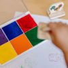 Picture of Melissa & Doug Rainbow Stamp Pad For Rubber Stamps, Arts And Crafts Supplies For Kids Ages 4+, 6 Washable Inks