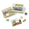 Picture of Melissa & Doug Construction Vehicles 4-in-1 Wooden Jigsaw Puzzles in a Box (48 pcs) - FSC-Certified Materials