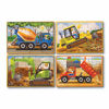 Picture of Melissa & Doug Construction Vehicles 4-in-1 Wooden Jigsaw Puzzles in a Box (48 pcs) - FSC-Certified Materials