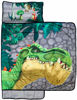 Picture of Jay Franco Gigantosaurus Giganto Stacked Nap Mat - Built-in Pillow and Blanket Featuring Dinosaur Rocky, Bill, Tiny, & Mazu - Kids'/Toddler/Children's Bedding