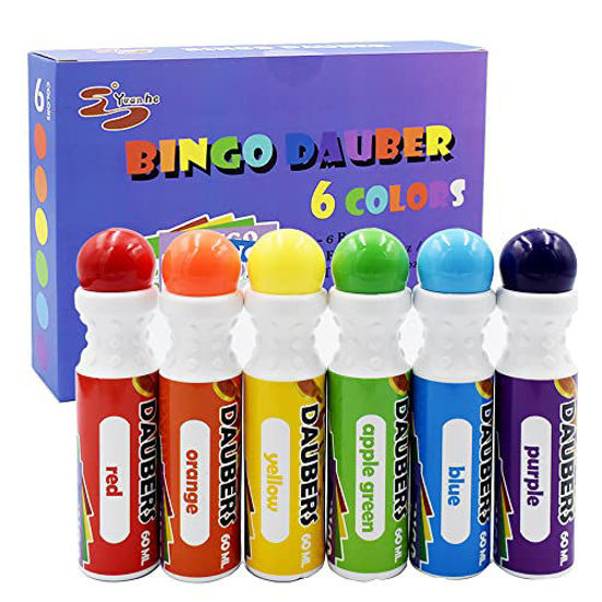 Yuanhe Bingo Daubers 6 Pack in Mixed Colors, Blue