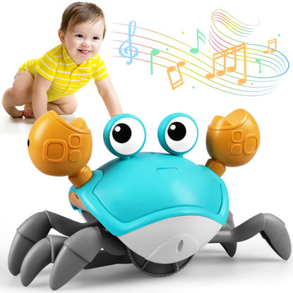 Picture of Crawling Crab Toy, Infant Tummy Time Baby Toys, Fun Interactive Dancing Walking Moving Toy Babies Sensory Induction Crabs with Music, Baby Toys 0-6 to 12-18 Months Boys Girls Toddler Birthday Gifts