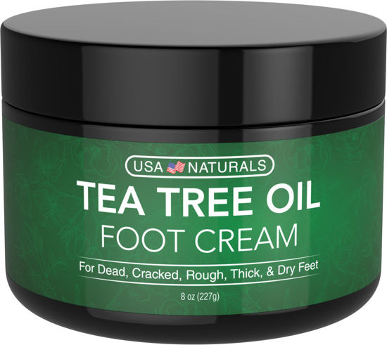 Picture of Tea Tree Oil Foot Cream - Instantly Hydrates and Moisturizes Cracked or Callused Feet - Rapid Relief Heel Cream - Natural Treatment Helps & Soothes Irritated Skin & Athletes Foot