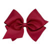 Picture of Wee Ones Girls' Plain Wrap Grosgrain Hair Bow on a WeeStay No-Slip Hair Clip, Mini King, Cranberry