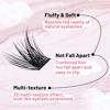 Picture of Lash Clusters 180 Pcs Cluster Lashes DIY Individual Lashes Fluffy Cluster Eyelash Extension Eyelash and Mirror 2 in 1 Easy to Apply at home Lashes (Volume,D-14-20mix)