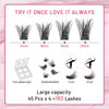 Picture of Lash Clusters 180 Pcs Cluster Lashes DIY Individual Lashes Fluffy Cluster Eyelash Extension Eyelash and Mirror 2 in 1 Easy to Apply at home Lashes (Volume,D-14-20mix)