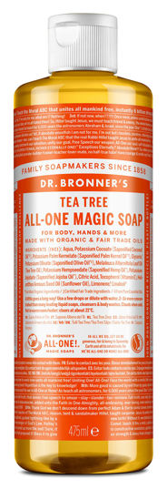 Picture of Dr. Bronner's Pure-Castile Liquid Soap with Tea Tree Scent with More than 18 Plus Uses (32-Ounces)