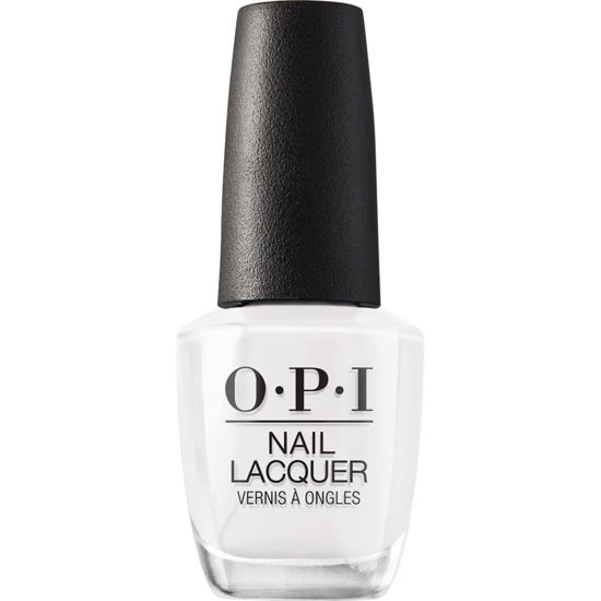 Picture of OPI Nail Lacquer, Opaque & Vibrant Crème Finish White Nail Polish, Up to 7 Days of Wear, Chip Resistant & Fast Drying, Alpine Snow, 0.5 fl oz