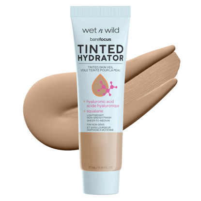 Picture of Wet n Wild Bare Focus Tinted Hydrator Matte Finish, Medium Tan, Oil-Free, Moisturizing Makeup | Hyaluronic Acid | Sheer To Medium Coverage