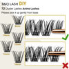 Picture of Lash Clusters B10 Mixed Tray DIY Eyelash Extensions 72 Clusters Lashes B&Q Eyelash Extensions Volume Wispy Individual Lash Clusters at Home Lash Extensions (B10,D-8-16MIX)