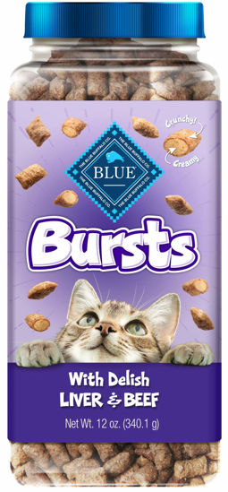 Picture of Blue Buffalo Bursts Crunchy Cat Treats, Chicken Liver and Beef 12-oz tub