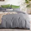 Picture of Bedsure Grey Duvet Cover King Size - Soft Brushed Microfiber Duvet Cover for Kids with Zipper Closure, 3 Pieces, Include 1 Duvet Cover (104"x90") & 2 Pillow Shams, NO Comforter