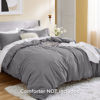 Picture of Bedsure Grey Duvet Cover King Size - Soft Brushed Microfiber Duvet Cover for Kids with Zipper Closure, 3 Pieces, Include 1 Duvet Cover (104"x90") & 2 Pillow Shams, NO Comforter