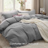 Picture of Bedsure Grey California King Duvet Cover - Soft Prewashed Cal King Duvet Cover Set, 3 Pieces, 1 Duvet Cover 104x98 Inches with Zipper Closure and 2 Pillow Shams, Comforter Not Included