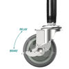 Picture of HOLKIE Caster Wheels 3 inch Locking Stem Casters, 1/2" -13 x 1-1/2" (Stem Diameter 1/2", Stem Length 1-1/2") Threaded Stem Casters Swivel Casters Set of 4 Heavy Duty Castors Gray