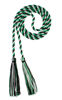 Picture of Graduation Honor Cord - Black/Kelly/White - Every School Color Available - Made in USA - by Tassel Depot