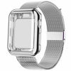 Picture of Swhatty Compatible with Apple Watch Band 38mm 40mm, Stainless Steel Mesh Loop Magnetic Closure Adjustable Metal Strap Compatible with iWatch Series 1/2/3/4/5/6/SE, 38mm/40mm Silver