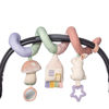 Picture of Itzy Ritzy Spiral Car Seat & Stroller Activity Toy; Includes Dangling Ring, Mirror and Textured Ribbons; Pastel Rainbow