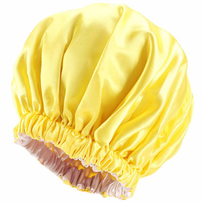 Picture of Satin Bonnet Silk Bonnet Hair Bonnet for Sleeping Satin Bonnet for Hair Bonnets for Women Silk Bonnet for Natural Hair