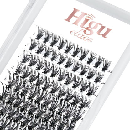 Picture of 120 Pcs DIY Eyelash Extension 20D 0.07mm Individual Lashes Cluster D Curl mix 8-16mm Single Lashes Reusable Professional Makeup Mini Lash Clusters DIY Eyelash Extensions at Home (20D 0.07 D 8-16)