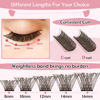 Picture of 72 Pcs Lash Clusters, Colored Individual Cluster Lashes DIY Lash Extension 8-16 mix Eyelash Clusters Volume Wispy Lashes Super Thin Band Reusable Soft & Comfortable(Brown,Volume-D-8-16mix)