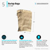 Picture of Sandbaggy Burlap Sand Bag - Size: 14" x 26" - Sandbags 50lb Weight Capacity - for Flooding, Flood Water Barrier, Tent Sandbags, Store Bags - Sand Not Included (5 Bags)