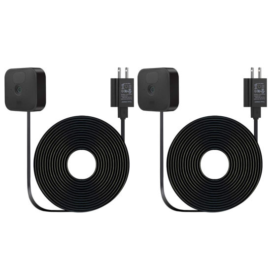 Picture of 2Pack Weatherproof Outdoor Power Adapter for All-New Blink Outdoor & Blink XT / XT2, with 30ft/9m Long and Thin Charging Cable (NOT for Blink Mini) - Black