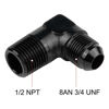 Picture of EVIL ENERGY 8AN to 1/2" NPT Male 90 Degree Fitting Adapter Aluminum