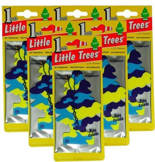 Picture of LITTLE TREES Car Air Freshener | Hanging Paper Tree for Home or Car | Pina Colada Scent | Pack of 6