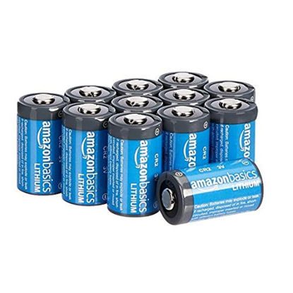 Picture of Amazon Basics 12-Pack CR2 Lithium Batteries, 3 Volt, Long Lasting Power, Low Self-Discharge Rate