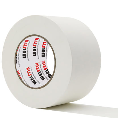 Picture of WELSTIK 1 Pack Gaffer Tape White,3" X 60 Yards-Suitable for DIY Projects, Heavy Duty Gaffer Floor Tape for Hockey Sticks, Window drafts, Wall Cracks, Bug Holes，Non-Reflective Easy to rip