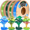 Picture of OVV3D PLA Filament 3D Printer Filament Bundle, Spring Summer Autumn Winter Rainbow PLA Filament 1.75mm +/-0.02mm, 1.75 PLA Filament, 4 Seasons of Silk PLA 3D Printing Filament, 200g X 4 Pack