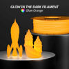 Picture of AMOLEN PLA 3D Printer Filament, 1.75mm Glow in The Dark Orange Filament for 3D Printing, 1kg(2.2lbs) Spool, Compatible with Most FDM Printer