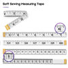 Picture of Tape Measure, iBayam Soft Ruler Measuring Tape for Body Weight Loss Fabric Sewing Tailor Cloth Vinyl Measurement Craft Supplies, 60-Inch Double Scale Ruler, 2-Pack White