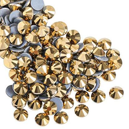Beadsland Hotfix Rhinestones, 288pcs Flatback Crystal Rhinestones for  Crafts Clothes DIY Decorations, Golden Shadow, SS30, 6.3-6.5mm