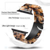 Picture of HOPO Compatible With Apple Watch Band 38mm 40mm 42mm 44mm Thin Light Resin Strap Bracelet With Stainless Steel Buckle Replacement For iWatch Series 8 7 6 5 4 3 2 1 SE (Cow Pattern/Black,42/44/45/49mm)