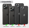 Picture of POROLIR Metal Camera Lens Protector Compatible for iPhone 14 Pro Max/iPhone 14 Pro, Metal Plus 9H Tempered Glass Screen Camera Cover for iPhone 14 Pro/iPhone 14 Pro Max 5G, Black