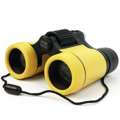 Picture of Kids Binoculars Shock Proof Toy Binoculars Set for Age 3-12 Years Old Boys Girls Bird Watching Educational Learning Hunting Hiking Birthday Presents