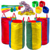 Picture of Outdoor Games for Kids and Adults, 4 Player Outdoor Party Games, Potato Sack Race Bags, Egg Spoon Relay Race, and 3 Legged Race Bands for Easter Games, BBQ, Family Reunion, Birthday Party (32pc Set)