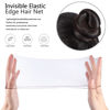 Picture of Hair Nets Invisible Elastic Edge Mesh and U Shaped Pins Set, 50 Pieces 50 cm Individual Package Invisible Hair Nets, 40 Pieces U Shaped Pins for Ballet Bun, Sleeping, Women and Wig(Beige)