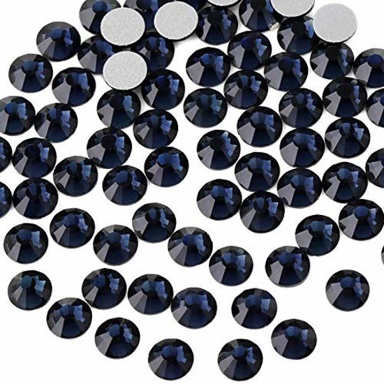 Picture of beadsland Flat Back Crystal Rhinestones Round Gems for Nail Art and Craft Glue Fix,Montana, (1.9-2.0mm) SS6/1440pcs