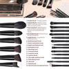 Picture of BS-MALL Makeup Brush Set 18 Pcs Premium Synthetic Foundation Powder Concealers Eye shadows Blush Makeup Brushes with black case (Black)