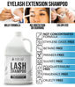 Picture of STACY LASH Eyelash Extension Shampoo 1US Gal / 128 fl.oz. / 3.78L / Eyelid Foaming Cleanser/Safe Wash for Extensions & Natural Lashes/Supplies for Professional & Home Use / 50 Aftercare Cards