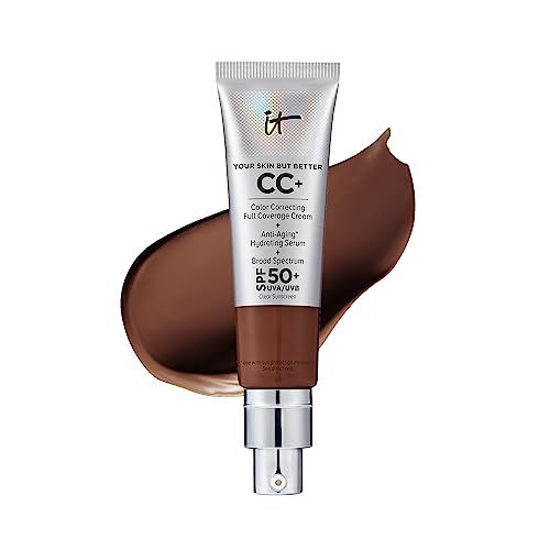 IT Cosmetics CC Cream - Full-Coverage Foundation, Hydrating Serum & SPF 50  Sunscreen