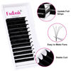 Picture of Volume Lash Extensions Easy Fan Eyelashes Extension 0.03 0.05 0.07 0.10 Thickness Rapid Blooming Self Fanning Eyelash Extensions Faux Mink Easy Fan Lashes (0.05-LC, 20mm)