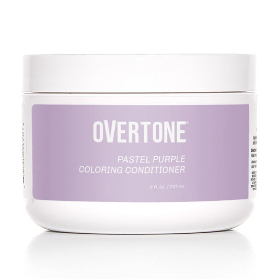 Picture of Overtone Haircare Color Depositing Conditioner - 8 oz Semi-permanent Hair Color Conditioner With Shea Butter & Coconut Oil - Pastel Purple Temporary Cruelty-Free Hair Color (Pastel Purple)