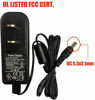 Picture of AC to DC 12V 1.5A Power Supply Adapter, Barrel Plug 5.5mm x 2.1mm for CCTV Security Cameras UL Listed FCC