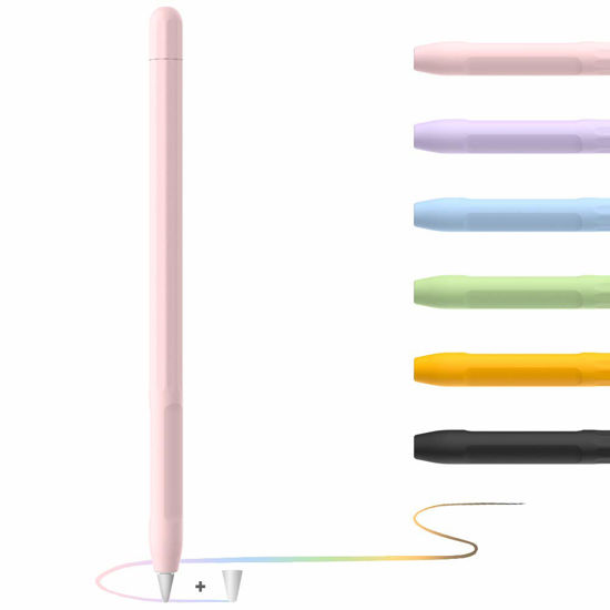 Picture of YINVA Case for Apple Pencil Apple Pencil Accessories Grip Holder for Apple Pencil 1st Generation Cover Sleeve for Apple Pencil with Protective Nib Cover for iPad Pencil(Pink)