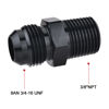 Picture of EVIL ENERGY 8AN Male Flare to 3/8" NPT Pipe Fitting Adapter Aluminum Straight Black